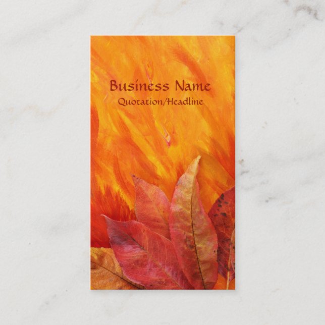 Autumn Leaves Business Card (Front)