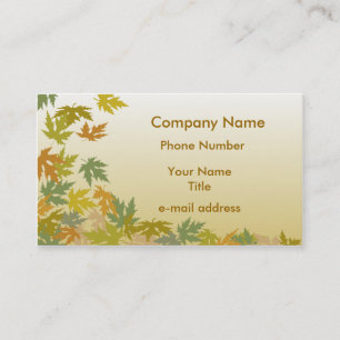 Autumn leaves business card