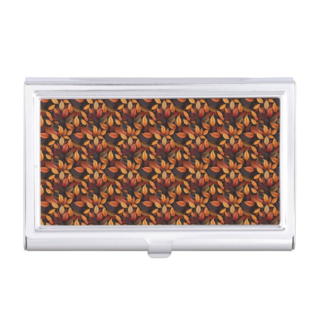 Autumn Leaves Business Card Holder (Front)