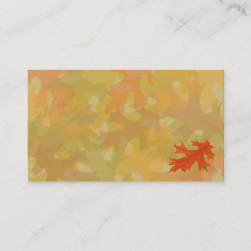 Customizable Autumn leaves, business cards
