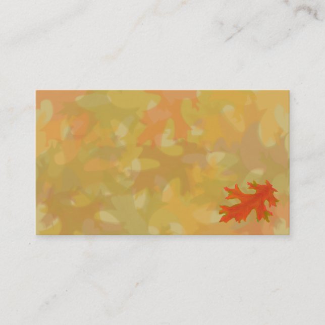 Autumn leaves, business cards (Front)