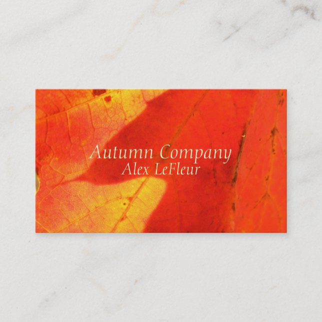 Autumn Leaves Business Cards (Front)