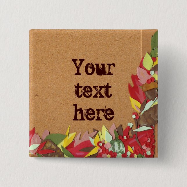 Autumn Leaves Button (Front)
