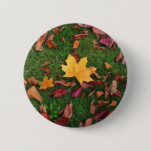 Autumn Leaves Button (Front)