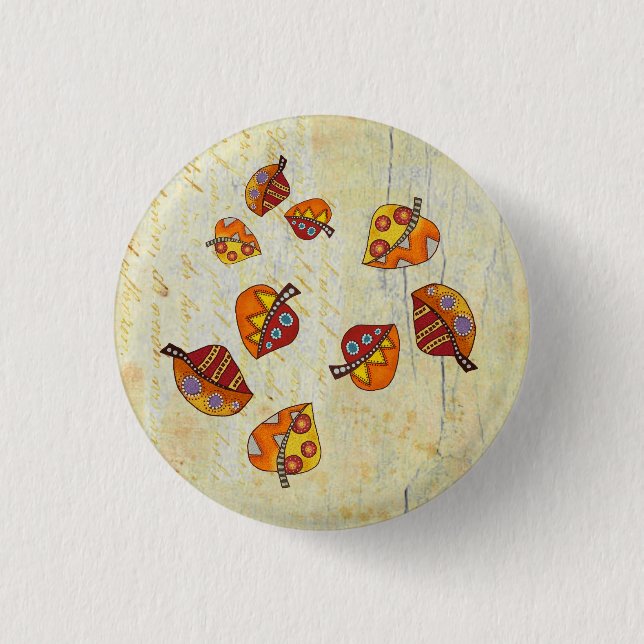 autumn leaves button (Front)