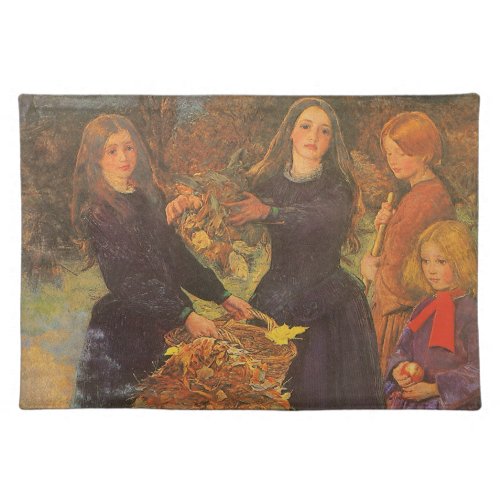 Autumn Leaves by Sir John Everett Millais Cloth Placemat