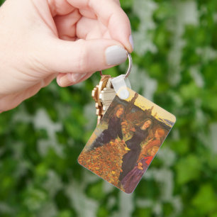 Autumn Leaves by Sir John Everett Millais Keychain