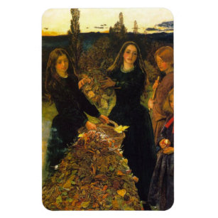 Autumn Leaves By Sir John Everett Millais Magnet