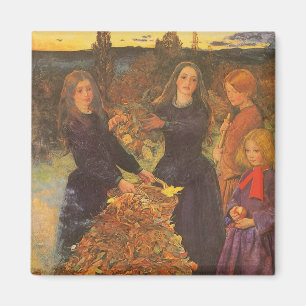 Autumn Leaves by Sir John Everett Millais Magnet