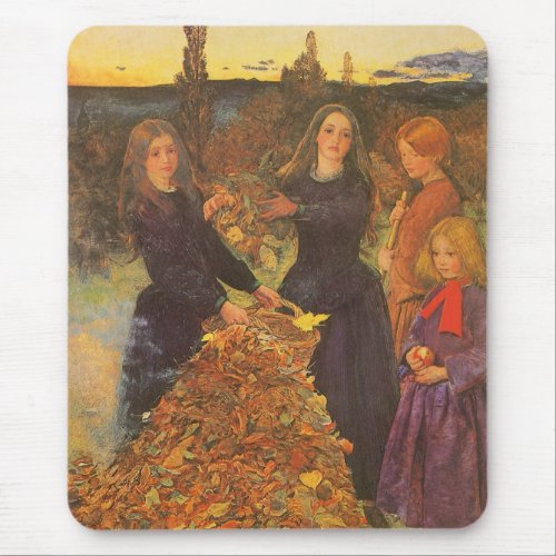 Autumn Leaves by Sir John Everett Millais Mouse Pad