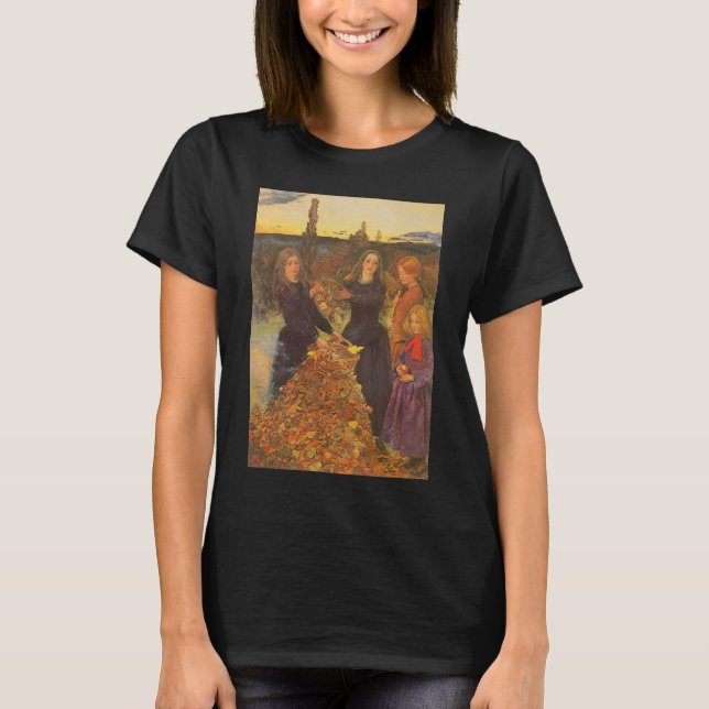 Autumn Leaves by Sir John Everett Millais T-Shirt (Front)