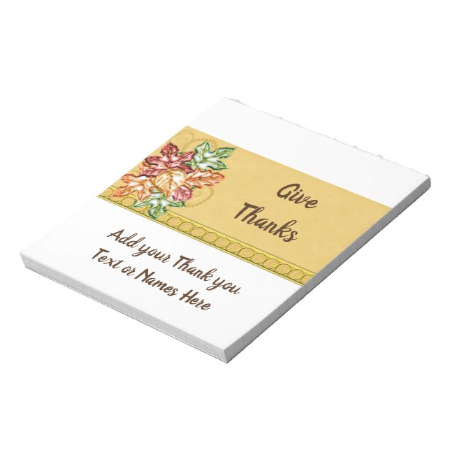 Autumn Leaves Candy Bar Wrappers Favors Notepad (Rotated)