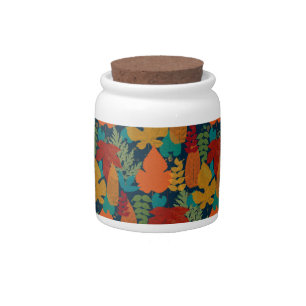 Autumn leaves candy jar