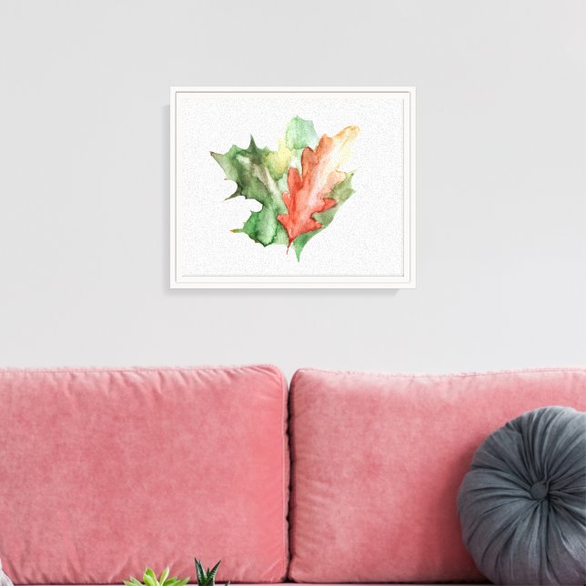 Autumn Leaves Canvas - Custom Fall Foliage Print (Insitu(LivingRoom))