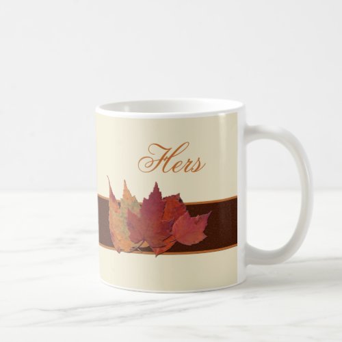 Autumn Leaves Ceramic Hers Mug