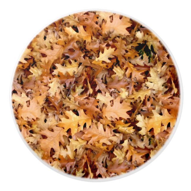 AUTUMN LEAVES CERAMIC KNOB (Front)