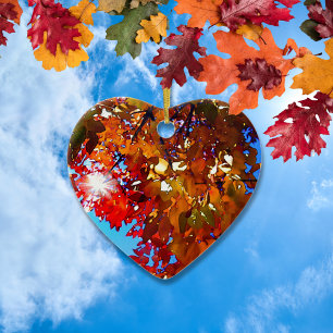 Autumn Leaves Ceramic Ornament