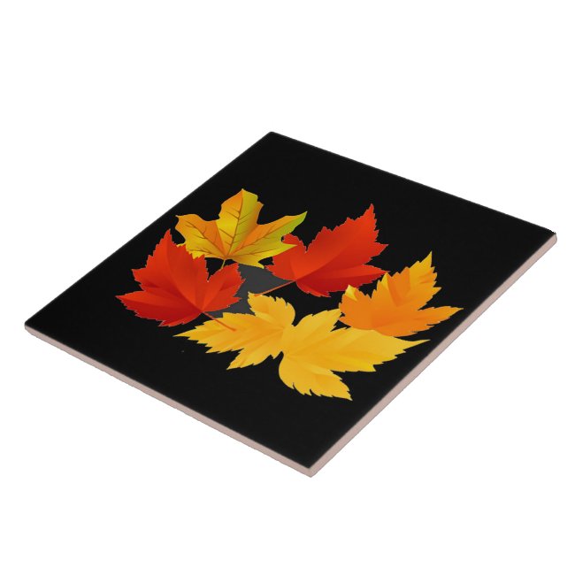 Autumn Leaves Ceramic Tile