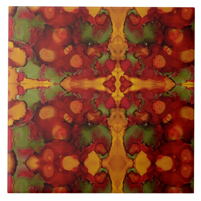 Autumn Leaves Ceramic Tile (Front)