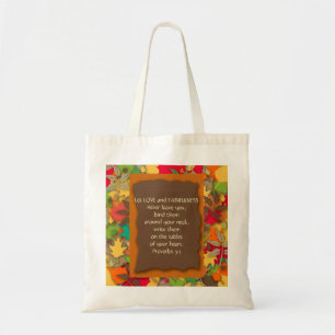 Autumn Leaves - Christian Bible Verse Tote Bag