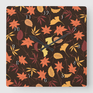 Autumn Leaves Clock