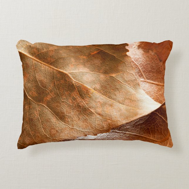 Autumn leaves closeupabstract,autumn,background,br accent pillow (Front)