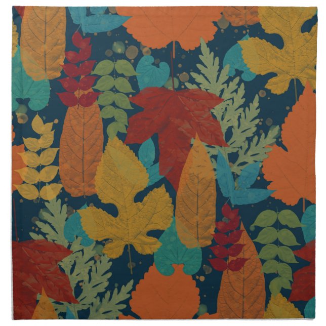 Autumn leaves cloth napkin (Front)
