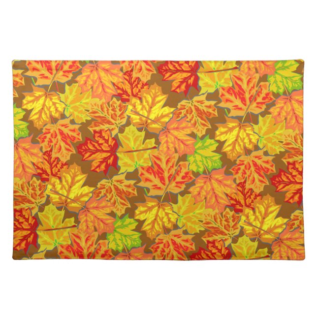 Autumn Leaves Cloth Placemat (Front)