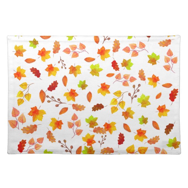 Autumn Leaves Cloth Placemat (Front)