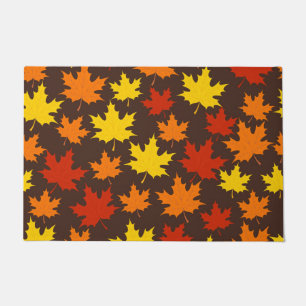 Autumn Leaves Colorful Pattern Doormat