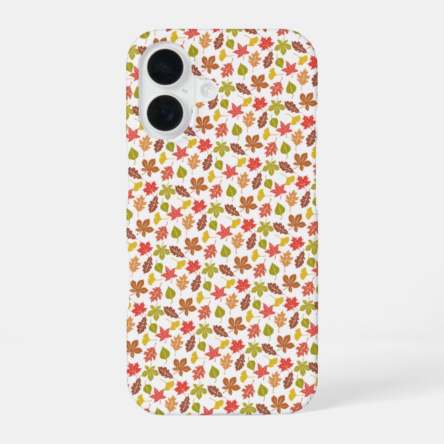 Autumn Leaves Colorful Pattern Iphone Case (Back)