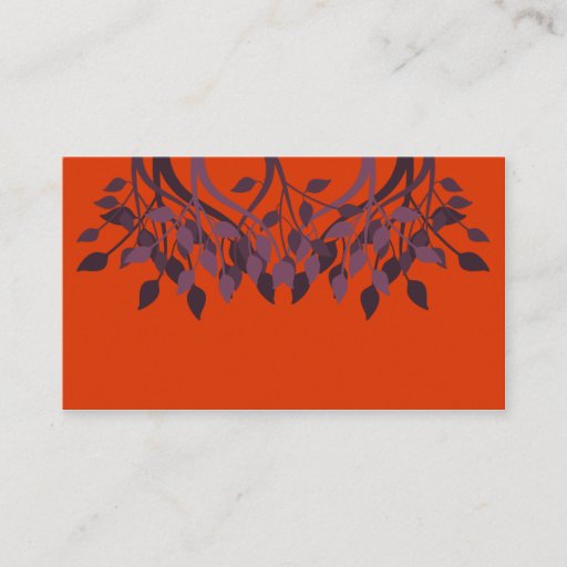 Customizable Autumn Leaves Custom Place Cards Business Card Template