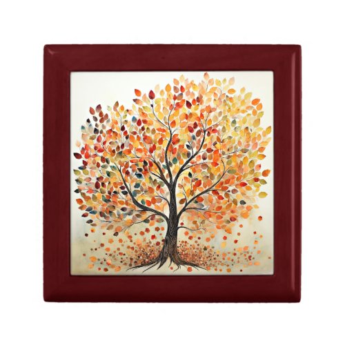 Autumn Leaves Decorative Tree Gift Box