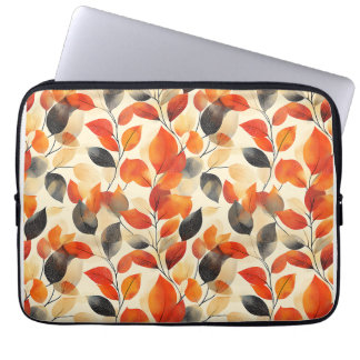 Autumn Leaves Elegance Seamless Pattern Laptop Sleeve