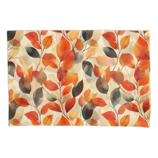 Autumn Leaves Elegance Seamless Pattern Pillow Case
