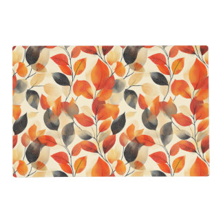 Autumn Leaves Elegance Seamless Pattern Placemat