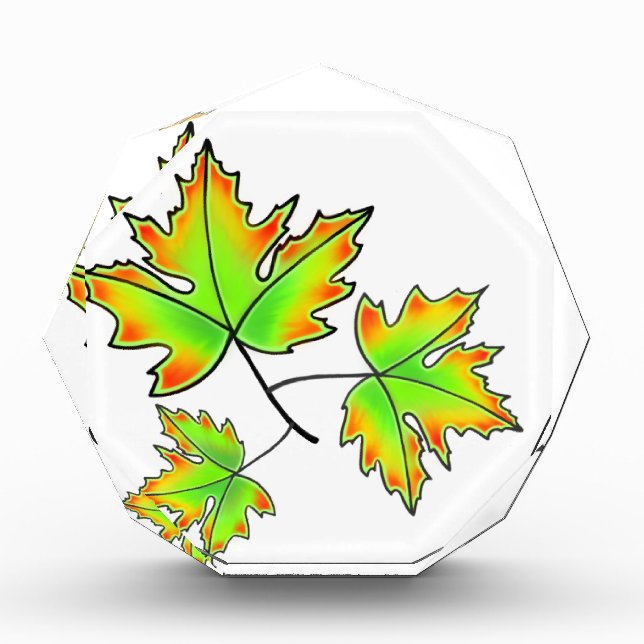 Autumn Leaves elegant fall botanical Acrylic Award (Front)