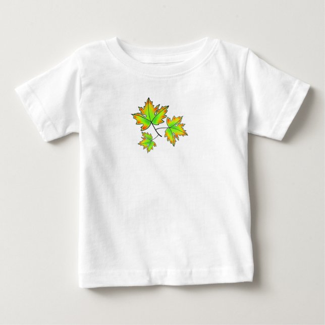 Autumn Leaves elegant fall botanical Baby T-Shirt (Front)