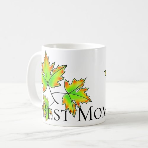 Autumn Leaves elegant fall botanical best mom ever Coffee Mug