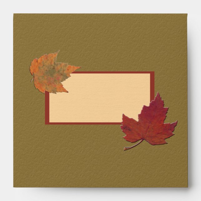 Autumn Leaves Envelope for 5.25" Square Invitation (Front)