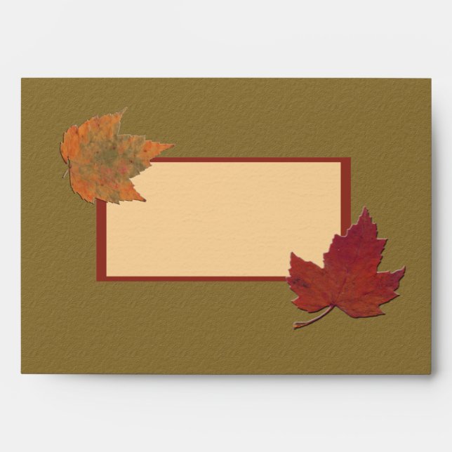 Autumn Leaves Envelope for 5"x7" Sizes (Front)