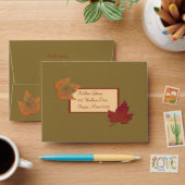 Autumn Leaves Envelope for Reply Cards (Desk)
