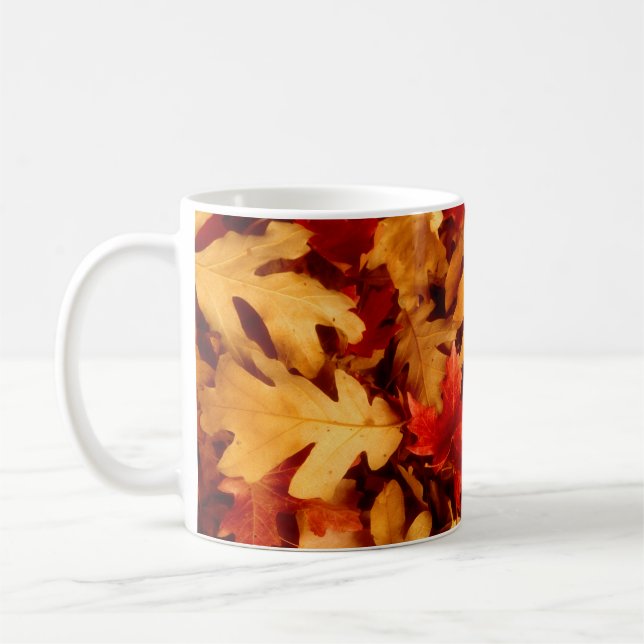 Autumn Leaves - Fall Color Coffee Mug (Left)