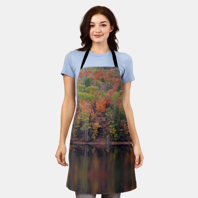 Autumn Leaves Fall Color Scene Apron (Worn)