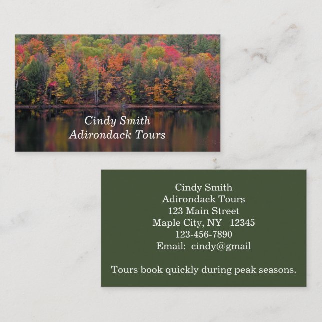 Autumn Leaves Fall Color Scene Business Card (Front/Back)
