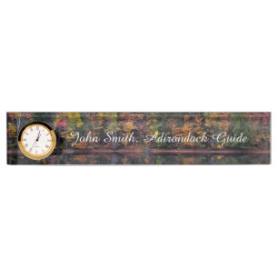 Autumn Leaves Fall Color Scene Desk Nameplate