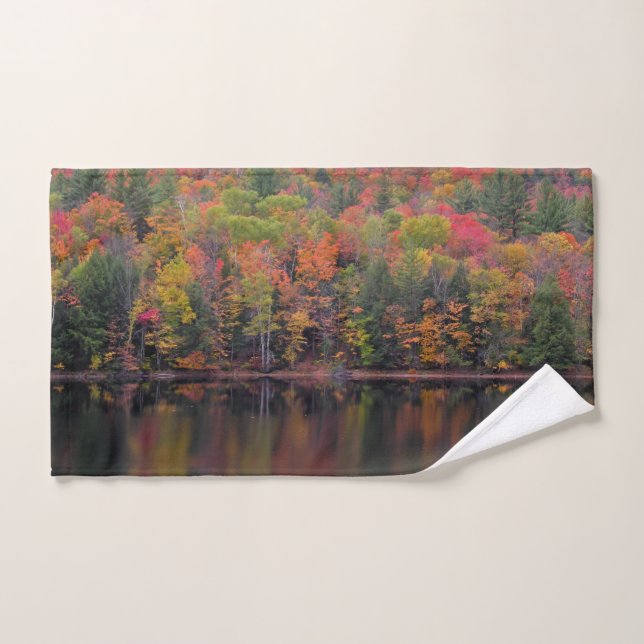Autumn Leaves Fall Color Scene Hand Towel (Hand Towel)