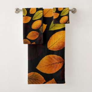 Autumn Leaves Fall Colorful Nature Seasonal leaf Bath Towel Set
