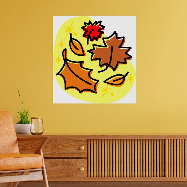 Autumn Leaves Fall Colorful Seasonal Leaf Art  Poster (Creator Uploaded)