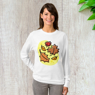 Autumn Leaves Fall Colorful Seasonal Leaf Art  T-Shirt